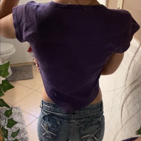 "4/$12" Purple crop top - Picture 5 of 5